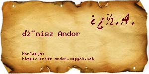Énisz Andor névjegykártya