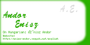 andor enisz business card